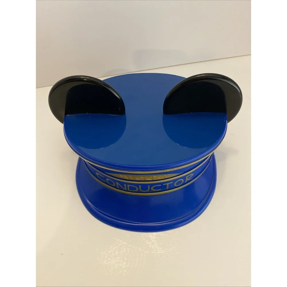 Mickey Mouse Ears‎ Train CONDUCTOR Hard Shell Hat Vintage RARE Costume Toy